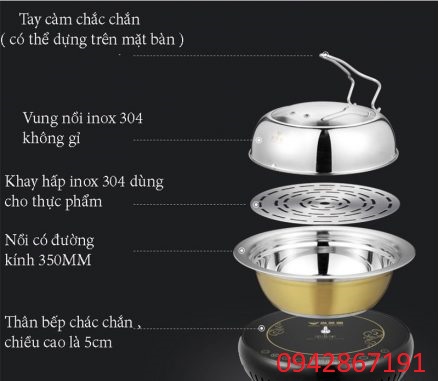 Cấu tạo của bếp lẩu hơi gia đình chất lượng tại Hà Nội