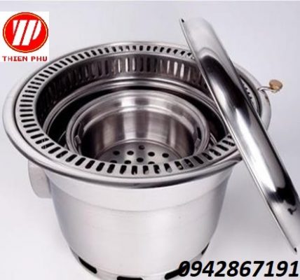 Bếp nướng than hoa âm bàn hút âm nhà hàng