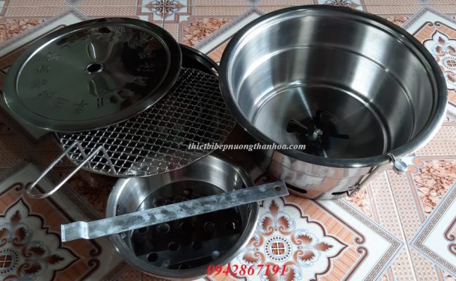 Bếp nướng than hoa âm bàn hút dương cho nhà hàng giá rẻ tại Hà Nội 