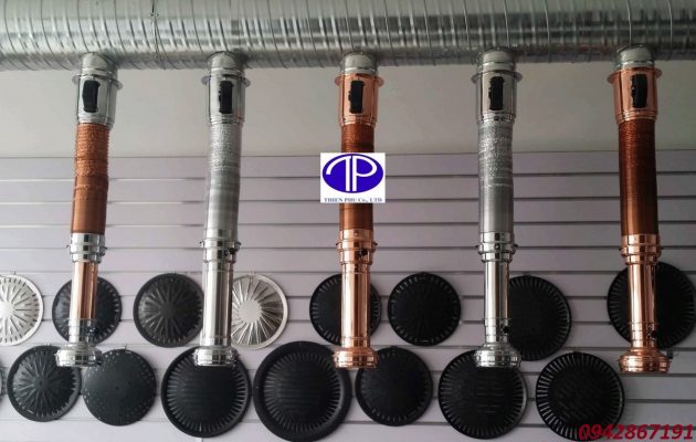 Hình ảnh thực tế ống hút khói màu bạc ống hút khói màu đồng