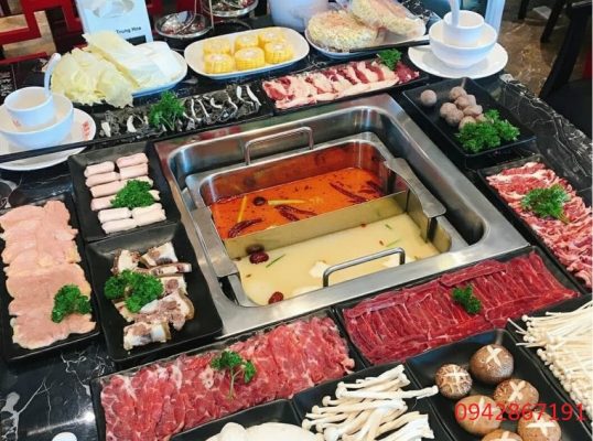 Nồi lẩu inox 2 ngăn cho nhà hàng giá rẻ hiện nay