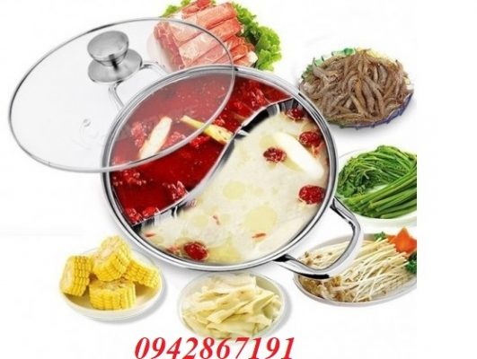 Địa chỉ bán nồi lẩu inox 2 ngăn tròn cho nhà hàng giá tốt nhất hiện nay