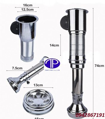 Kích thước ống hút khói mềm bếp lẩu nướng không khói nhà hàng