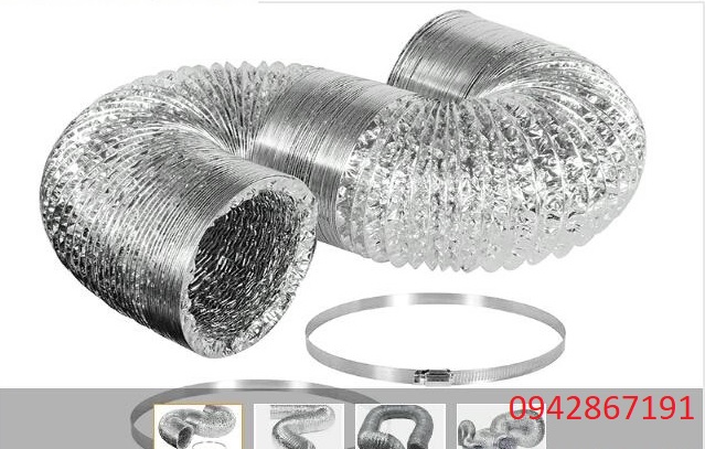 Bán ống bạc mềm ống gió mềm hút khói hút khí nóng tại Hải Phòng 