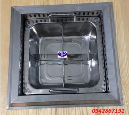 Cung cấp bếp lẩu 2  3 4 ngăn âm bàn nhà hàng tại Hải Dương.